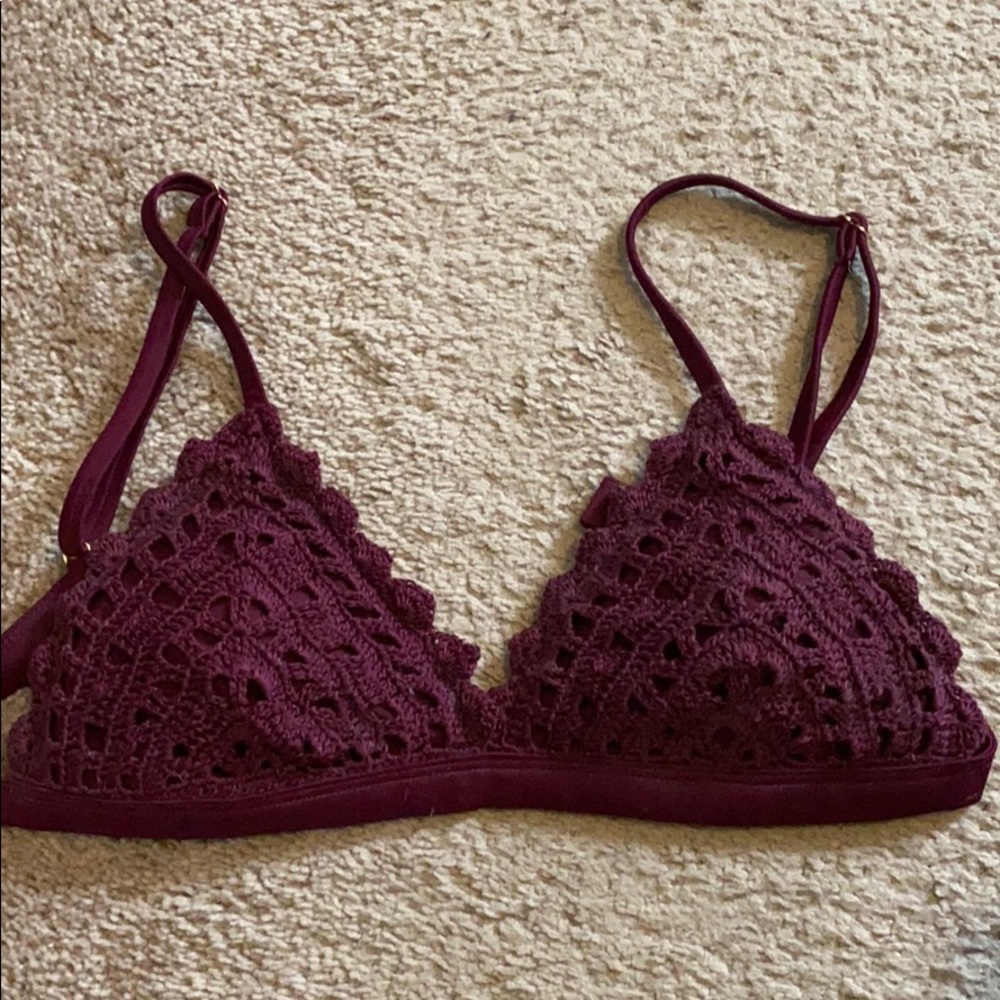 Knit bikini top